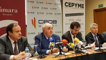 El Consejo Aragonés de Cámaras, CEOE y CEPYME reclaman inversiones urgentes en infraestructuras ferroviarias y de carretera por el Pirineo Central
